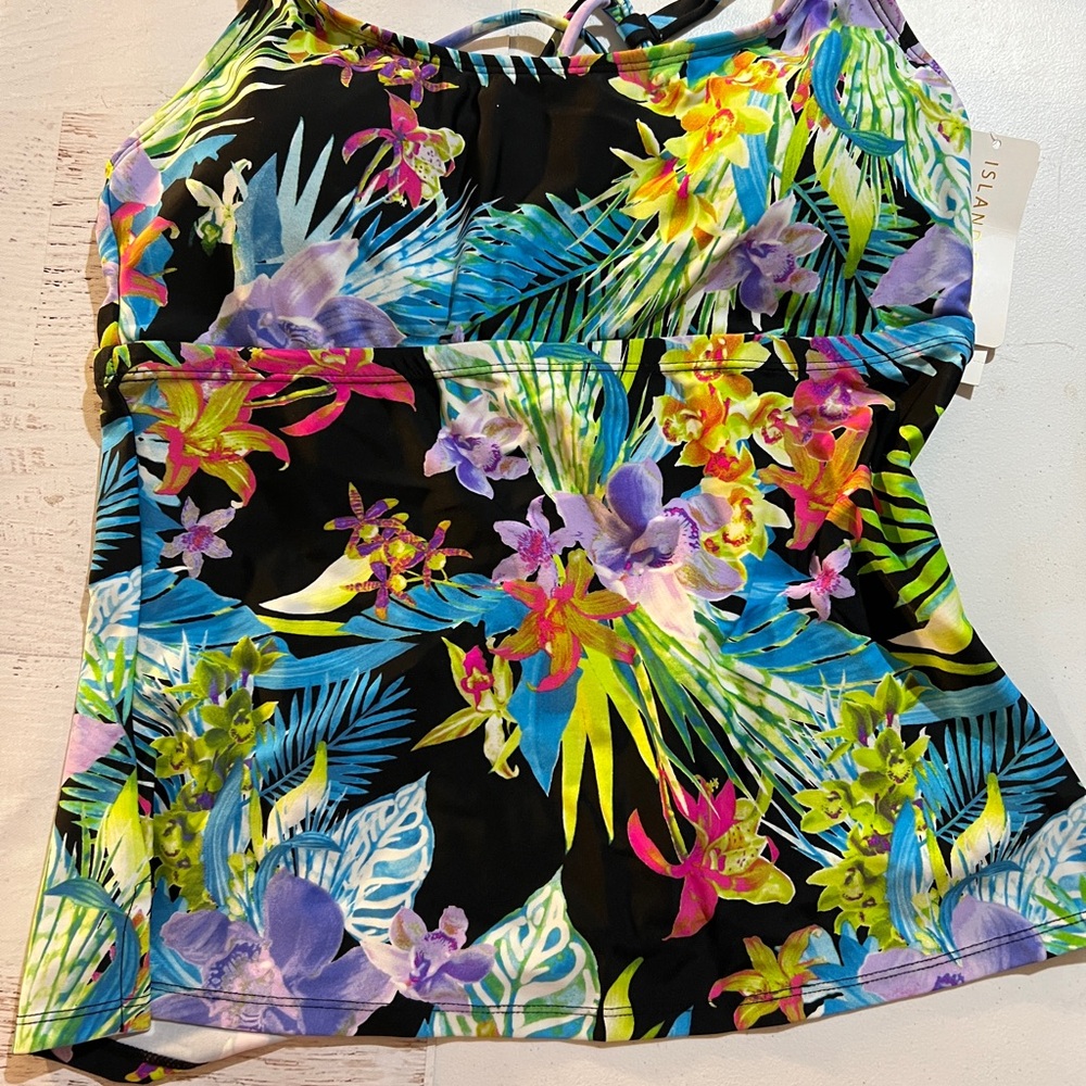 Island Escape Multicolor Floral Bikini, size 6 new